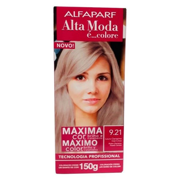 Tint. Alta Moda 9,21 Louro Clarissimo Irise Cinza