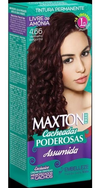 Tint. Maxton Free Cacheadas Poderosas 4.66 Vermelho Borgonha