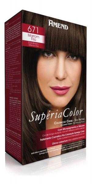 Tint. Supéria Color 671 Louro Escuro Marrom Acinzentado