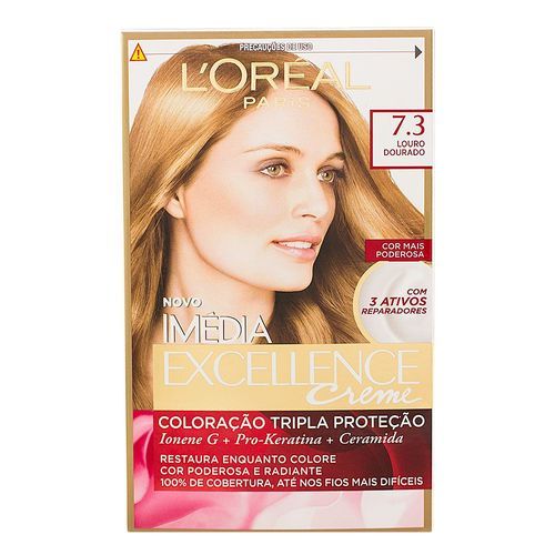 Tint. Imédia Excellence Creme 7.3 Louro Dourado