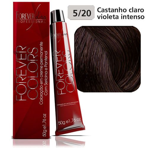 Tint. Forever Colors 5/20 Castanho Claro Violeta Intenso