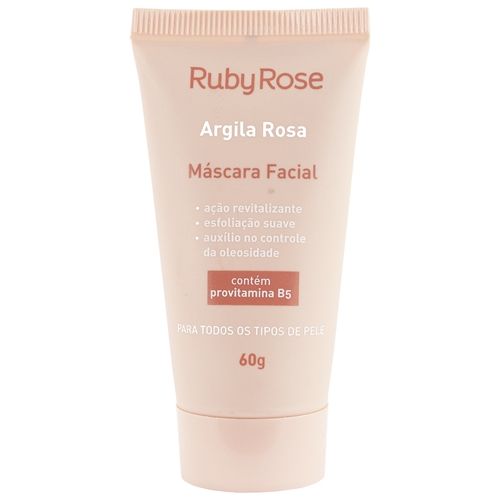 Máscara Facial Argila Rosa 60g - Ruby Rose