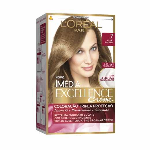 Tint. Imédia Excellence Creme 7.0 Louro Natural