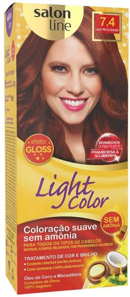 Kit Coloração light Color 7.4 Louro Mel Acobreado