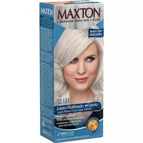 Tint. Maxton 12.111 Louro Platina Cinza Super Intenso