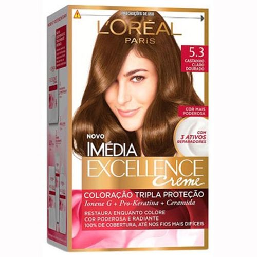 Tint. Imédia Excellence Creme 5.3 Castanho Dourado