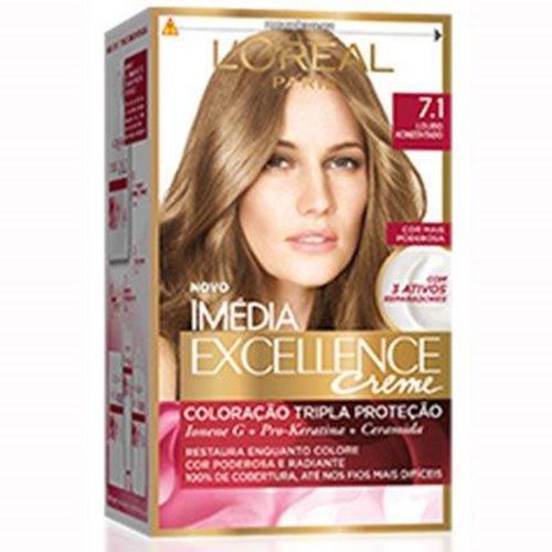 Tint. Imédia Excellence Creme 7.1 Louro Acinzentado